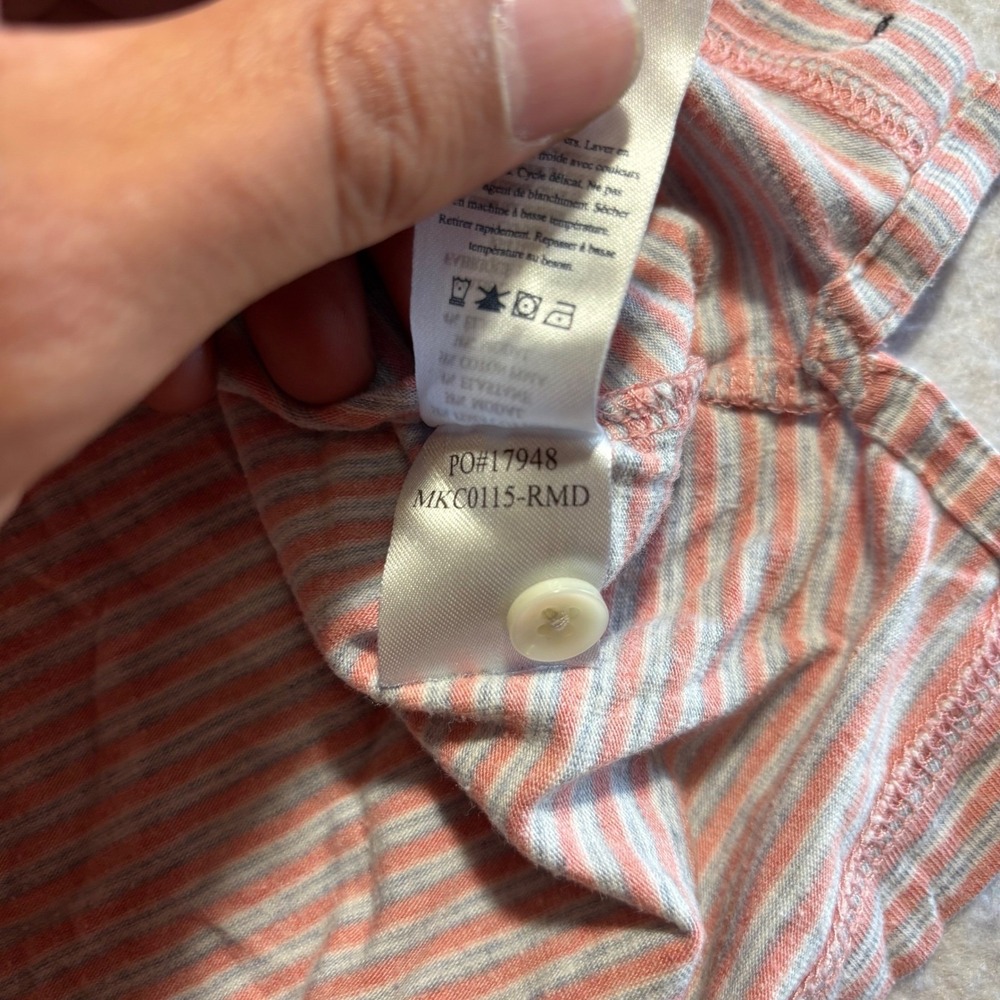 FAHERTY BRAND Movement Mens XL Striped Short‎ Sleeve Button Up Polo Shirt - Picture 6 of 10